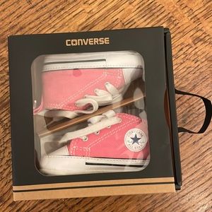 Pink baby girl converse sneakers